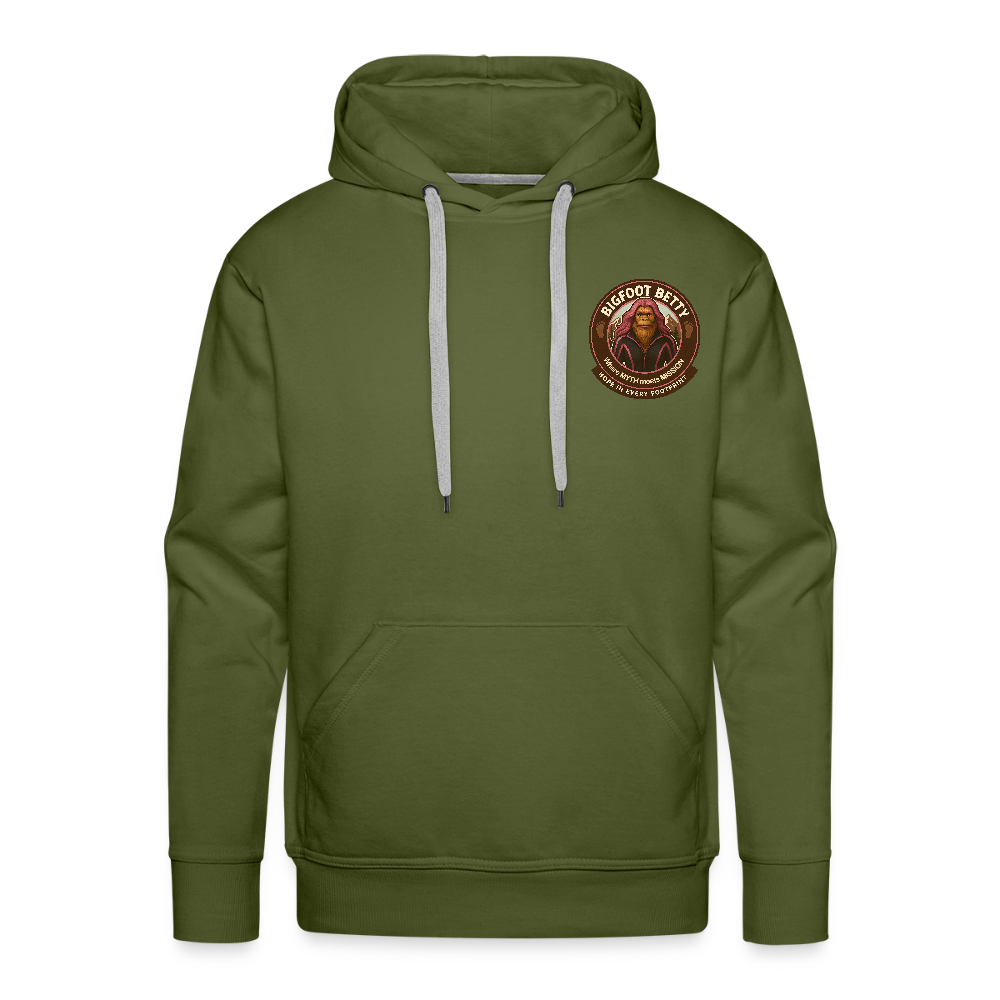 Men’s Premium Hoodie - Hope in Every Footprint (F/B) (RETRO) - olive green
