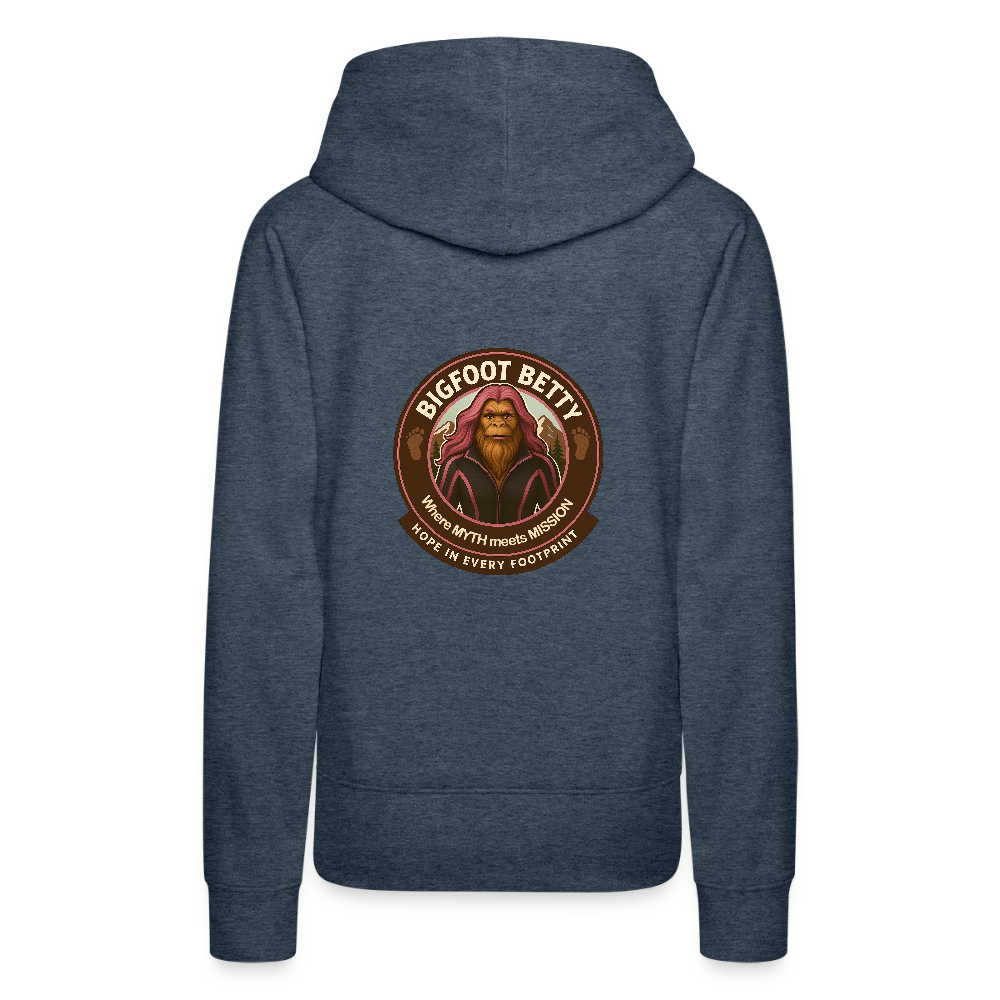 Women’s Premium Hoodie - Hope in Every Footprint (RETRO) - heather denim
