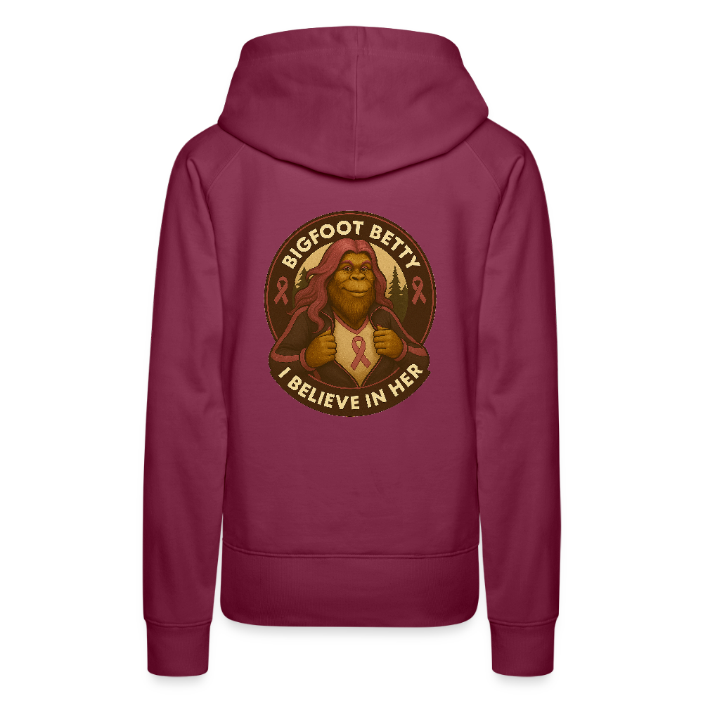 Women’s Premium Hoodie - I Believe In Her (F/B) (RETRO) - burgundy