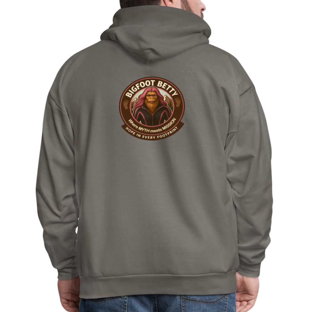 Men's Hoodie - Hope in Every Footprint (F/B) (RETRO) - asphalt gray