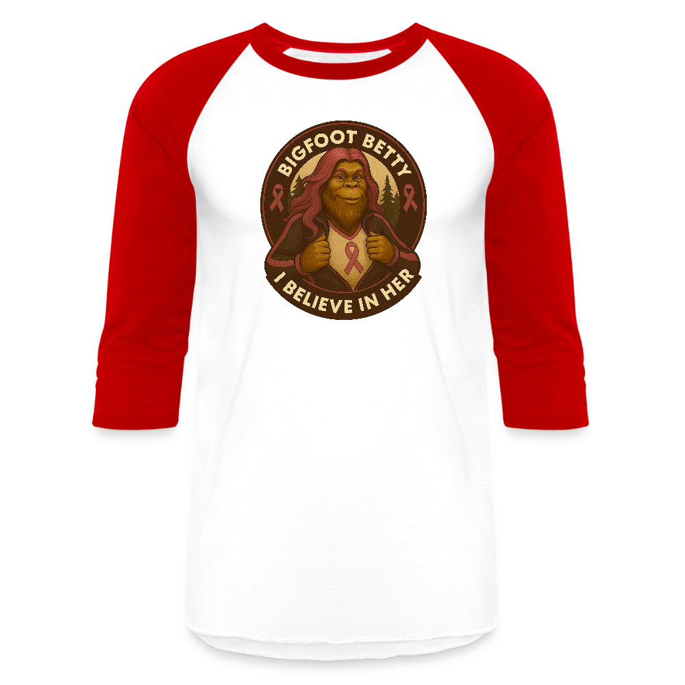 Baseball T-Shirt - I Believe In Her (RETRO) - white/red