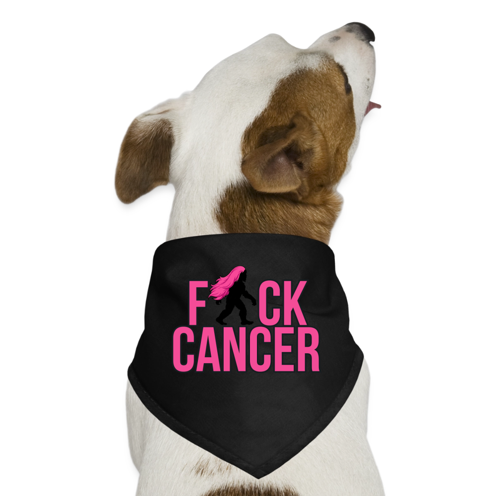 Dog Bandana - FK Cancer Pink - black