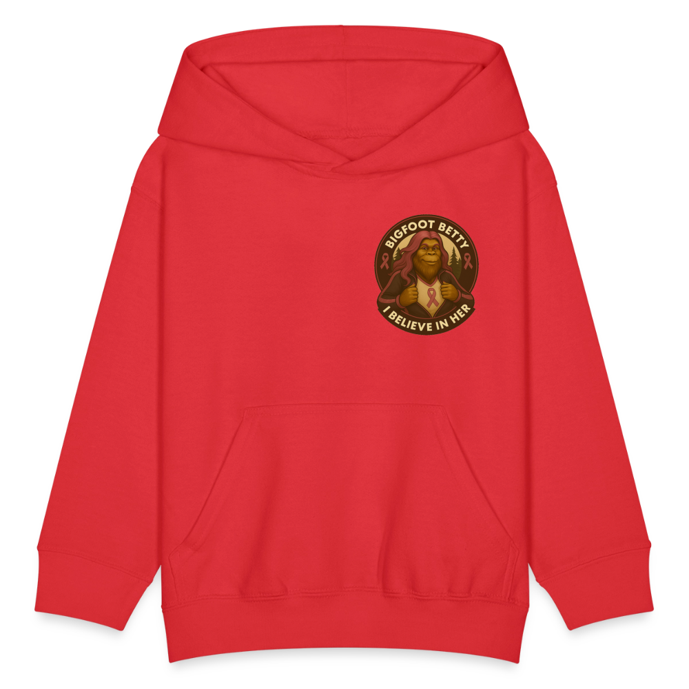Kids' Hoodie - I Believe In Her (F/B) (RETRO) - red