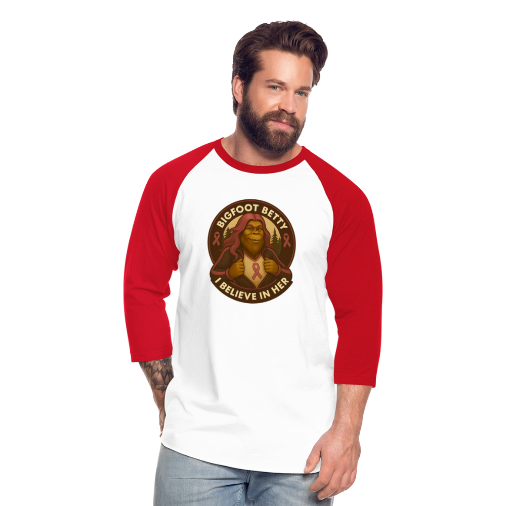 Baseball T-Shirt - I Believe In Her (RETRO) - white/red
