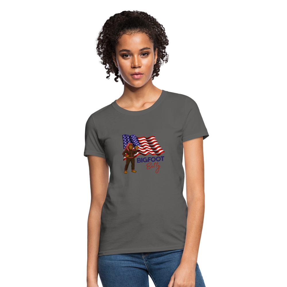 BFB July 4 - Waving Flag Women's T-Shirt - charcoal