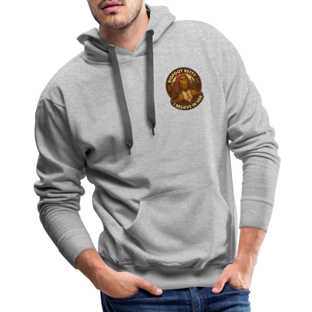 Men’s Premium Hoodie - I Believe In Her (F/B) (RETRO) - heather grey