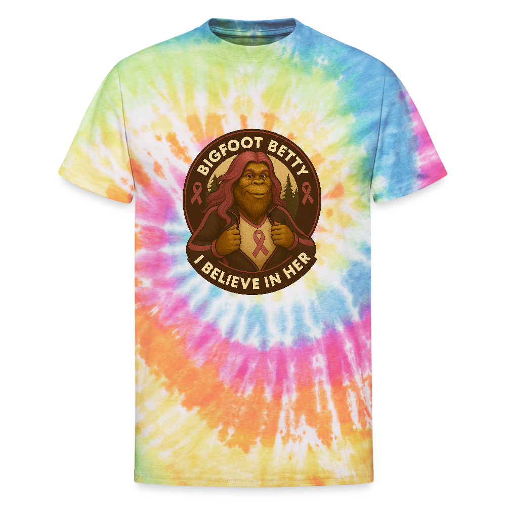 Unisex Tie Dye T-Shirt - I Believe In Her (RETRO) - rainbow