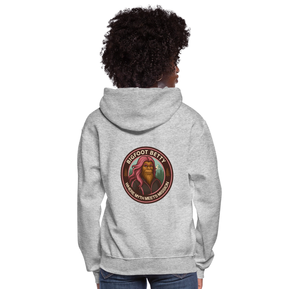 Women's Hoodie - Where Myth Meets Mission (RETRO) - heather gray