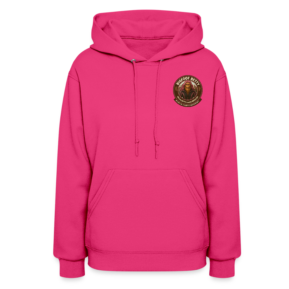 Women's Hoodie - Hope in Every Footprint (F/B) (RETRO) - fuchsia