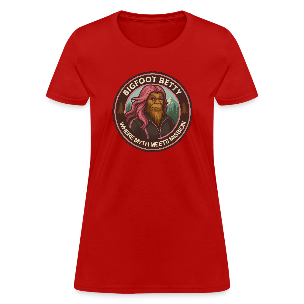 Women's T-Shirt - Where Myth Meets Mission (RETRO) - red