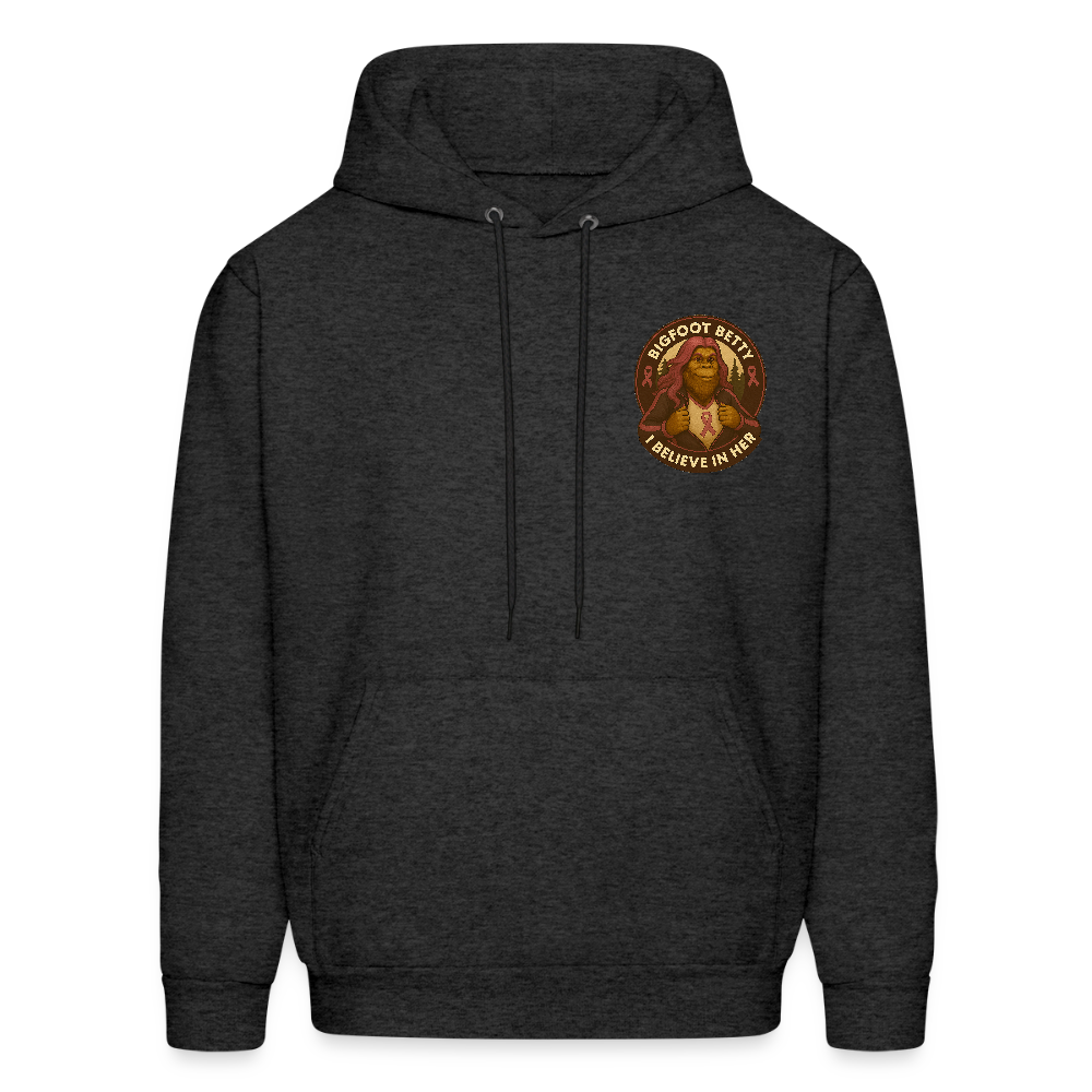 Men's Hoodie - I Believe In Her (F/B) (RETRO) - charcoal grey