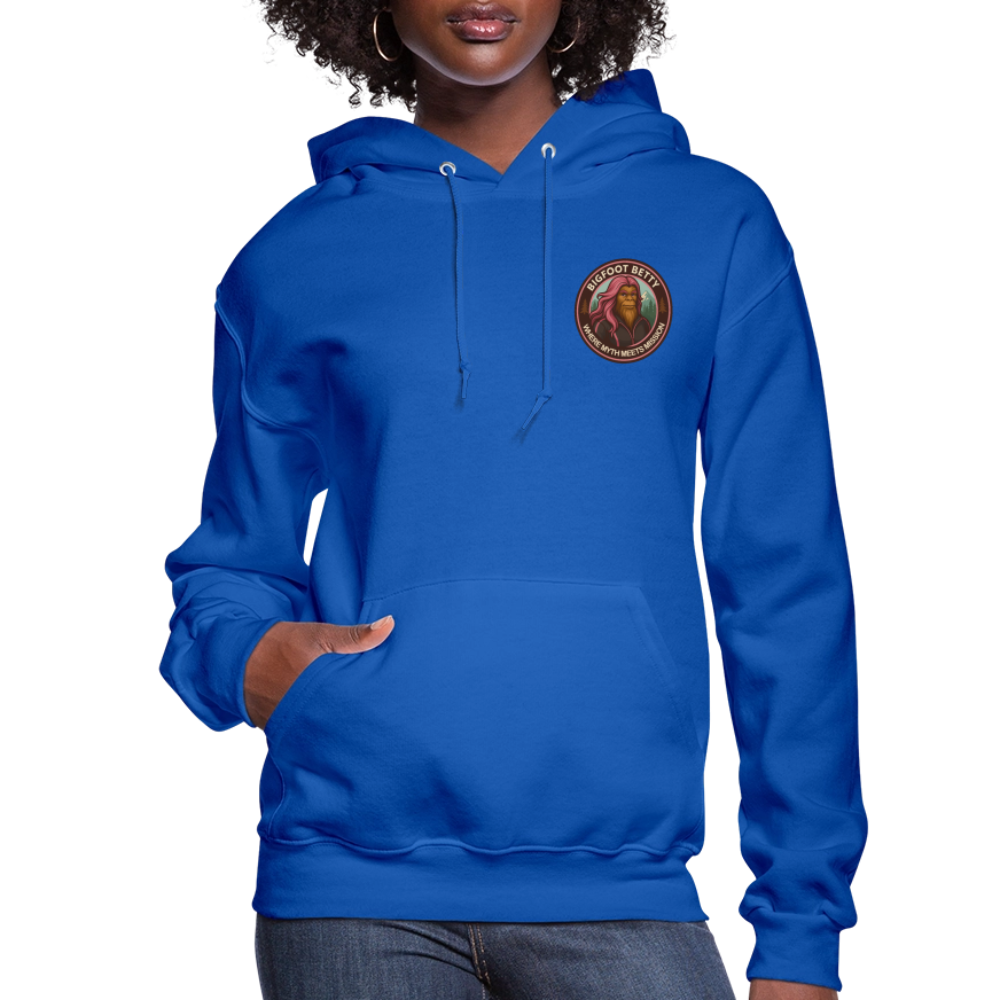 Women's Hoodie - Where Myth Meets Mission (F/B) (RETRO) - royal blue