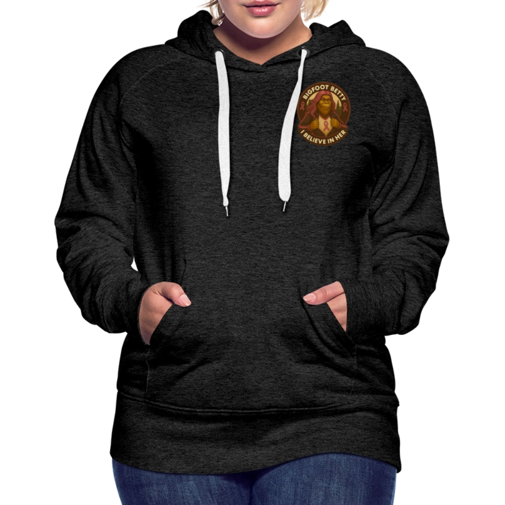 Women’s Premium Hoodie - I Believe In Her (F/B) (RETRO) - charcoal grey