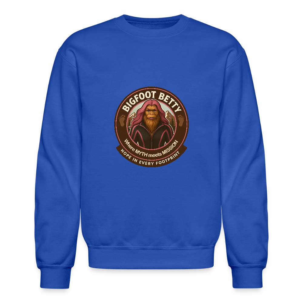 Crewneck Sweatshirt - Hope in Every Footprint (RETRO) - royal blue