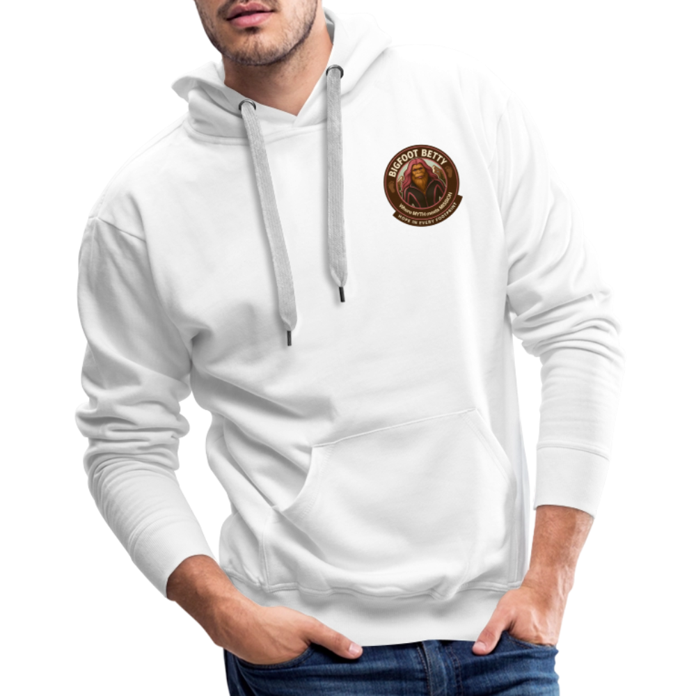 Men’s Premium Hoodie - Hope in Every Footprint (F/B) (RETRO) - white