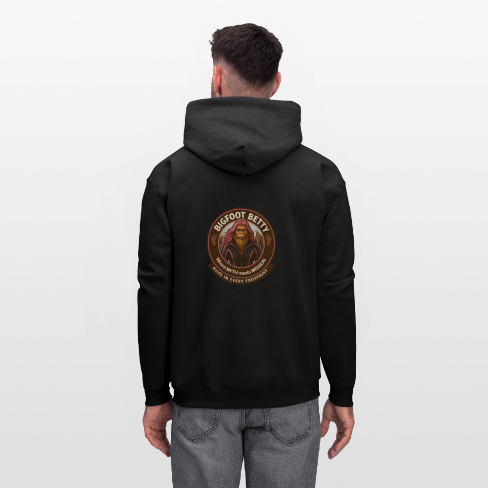 Men's Hoodie - Hope in Every Footprint (RETRO) - black