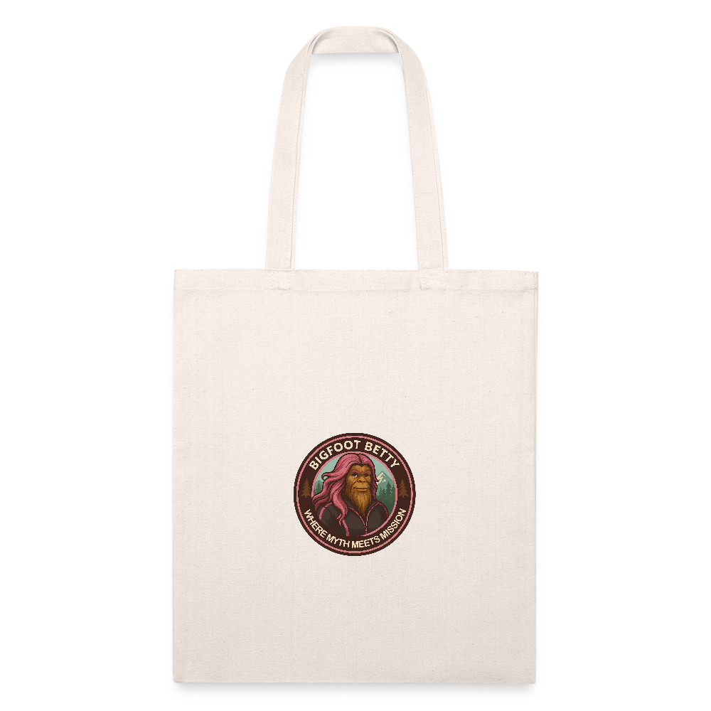 Recycled Tote Bag - Where Myth Meets Mission (RETRO) - natural