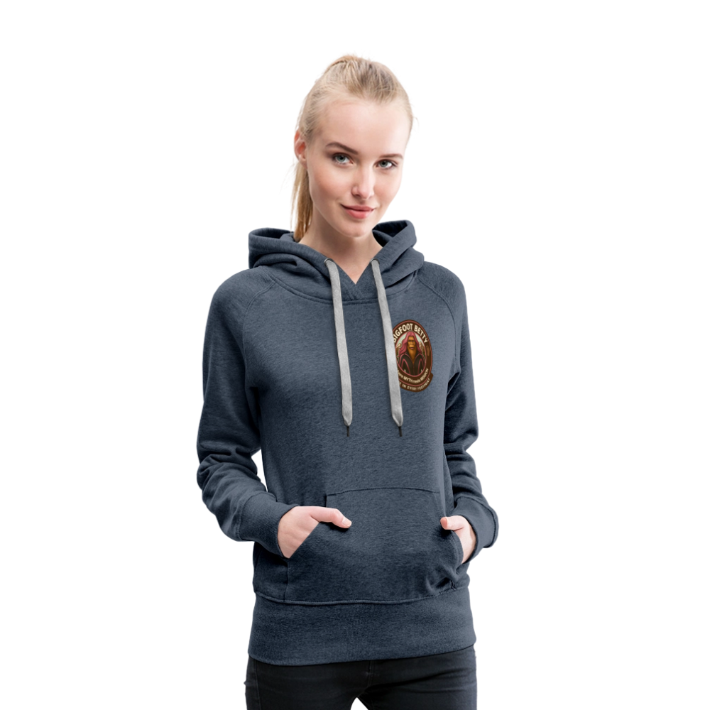 Women’s Premium Hoodie - Hope in Every Footprint (F/B) (RETRO) - heather denim