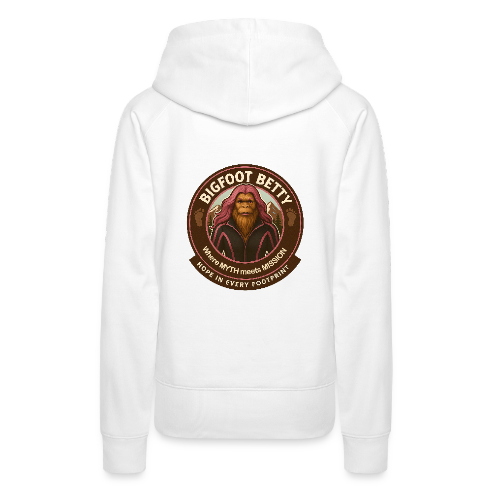 Women’s Premium Hoodie - Hope in Every Footprint (F/B) (RETRO) - white