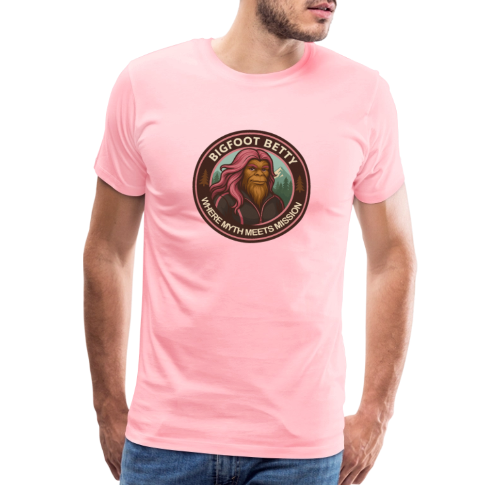 Men's Premium T-Shirt - Hope in Every Footprint (RETRO) - pink