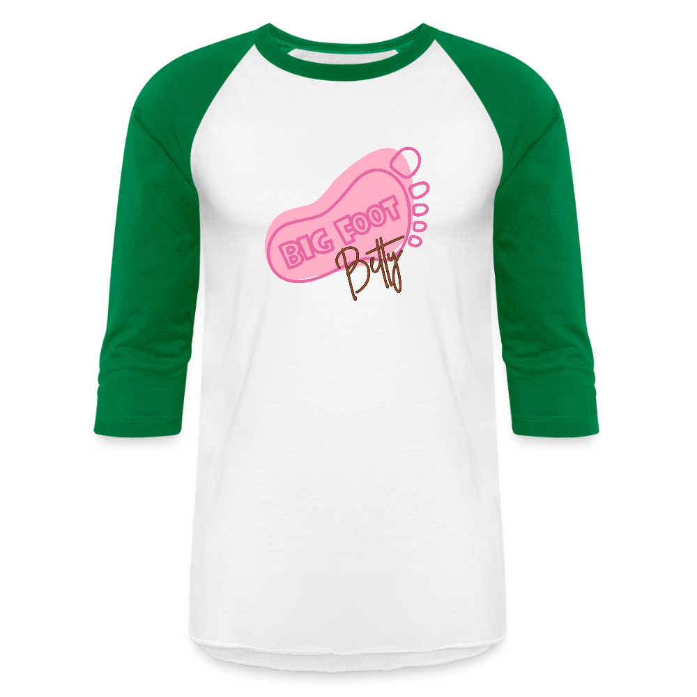 Baseball T-Shirt - BFB FootPrint - white/kelly green