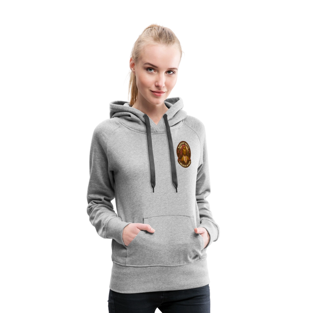 Women’s Premium Hoodie - I Believe In Her (F/B) (RETRO) - heather grey