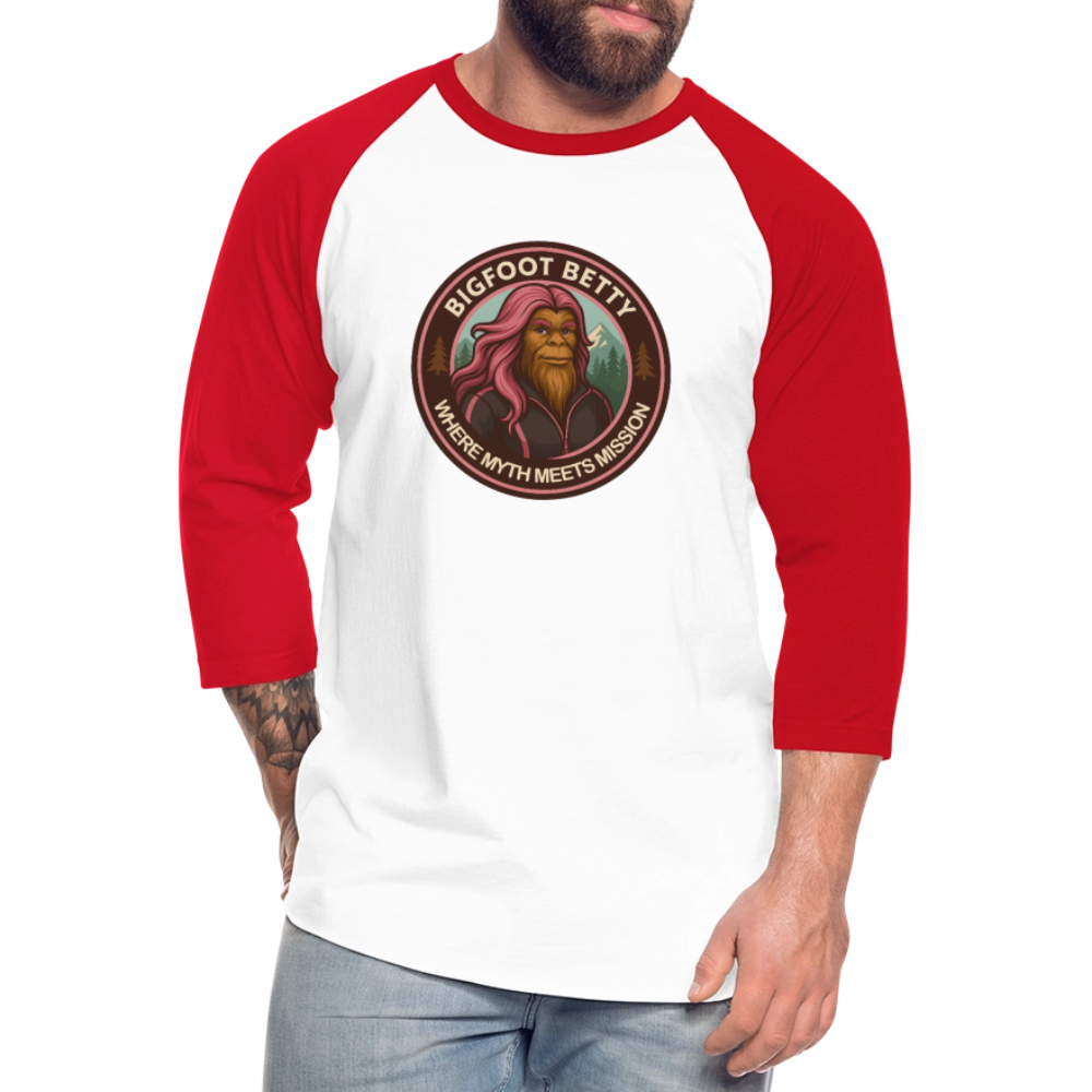 Baseball T-Shirt - Where Myth Meets Mission (RETRO) - white/red