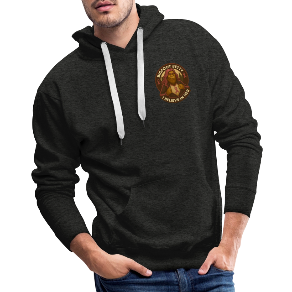 Men’s Premium Hoodie - I Believe In Her (F/B) (RETRO) - charcoal grey