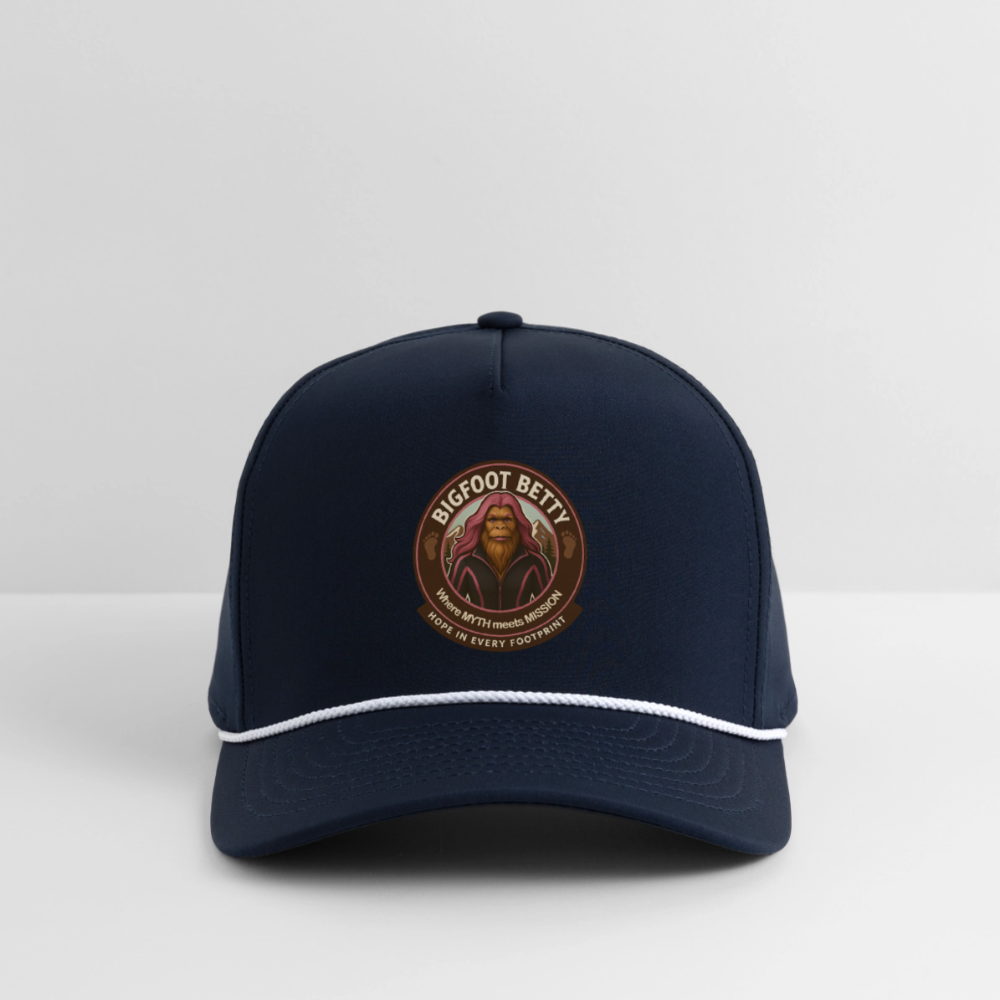 Rope Cap - Hope in Every Footprint (RETRO) - navy/white