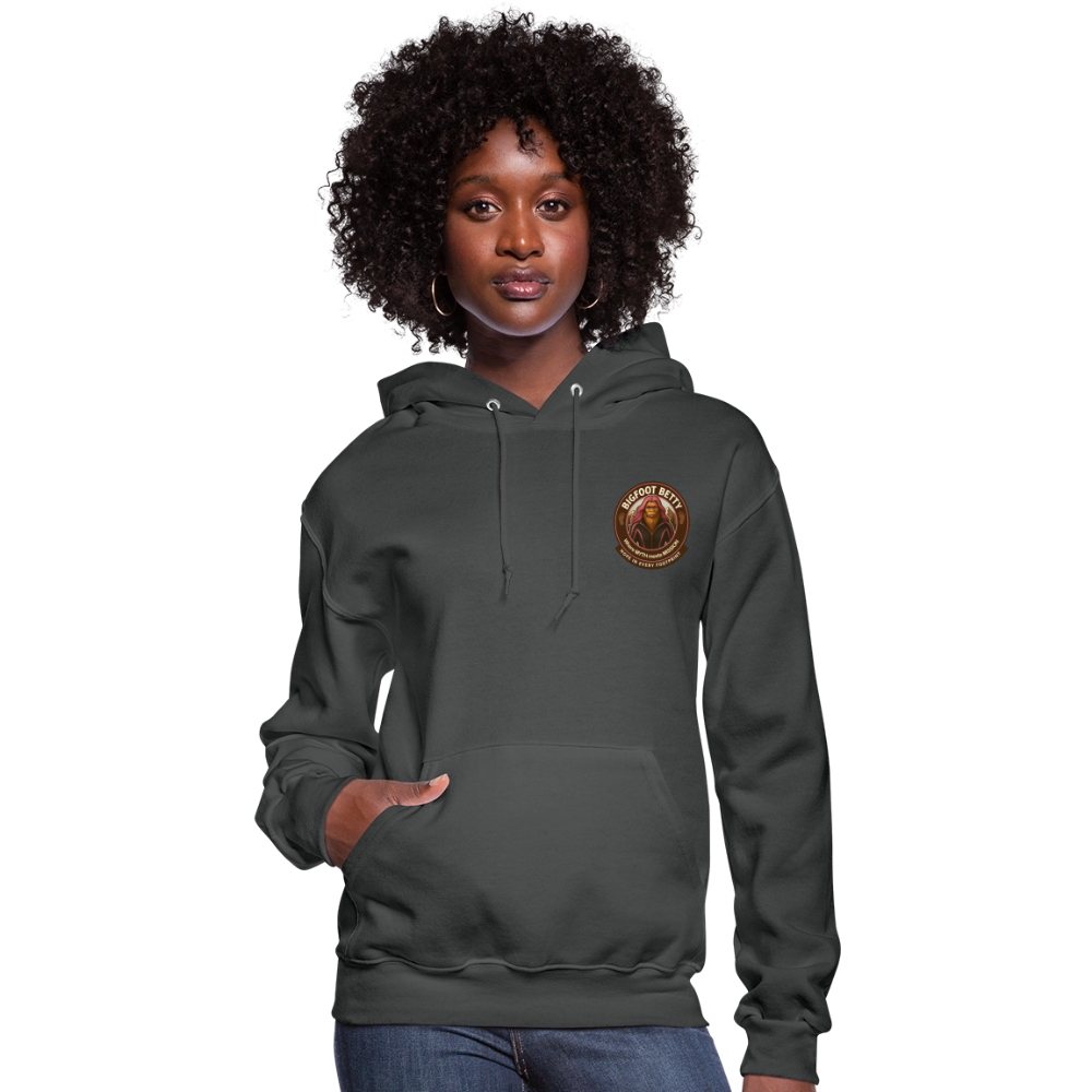 Women's Hoodie - Hope in Every Footprint (F/B) (RETRO) - asphalt