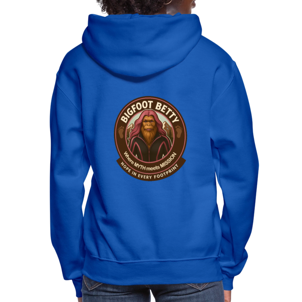Women's Hoodie - Hope in Every Footprint (F/B) (RETRO) - royal blue