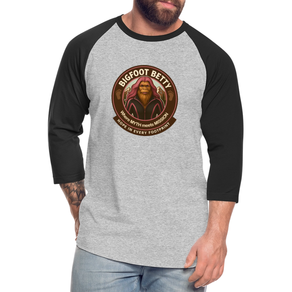 Baseball T-Shirt - Hope in Every Footprint (RETRO) - heather gray/black