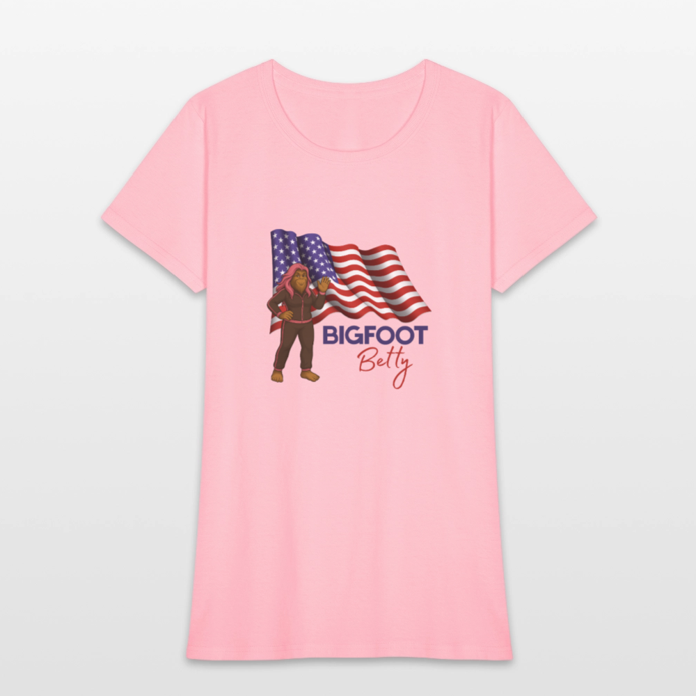 BFB July 4 - Waving Flag Women's T-Shirt - pink