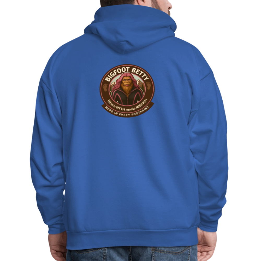 Men's Hoodie - Hope in Every Footprint (RETRO) - royal blue
