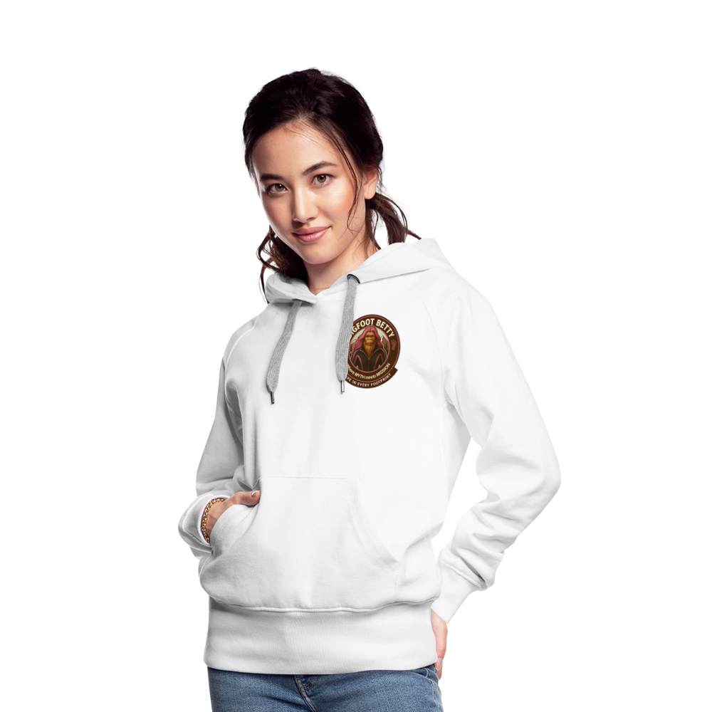 Women’s Premium Hoodie - Hope in Every Footprint (F/B) (RETRO) - white
