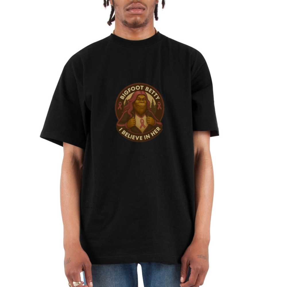 Unisex Oversized Heavyweight T-Shirt - I Believe In Her (RETRO) - black
