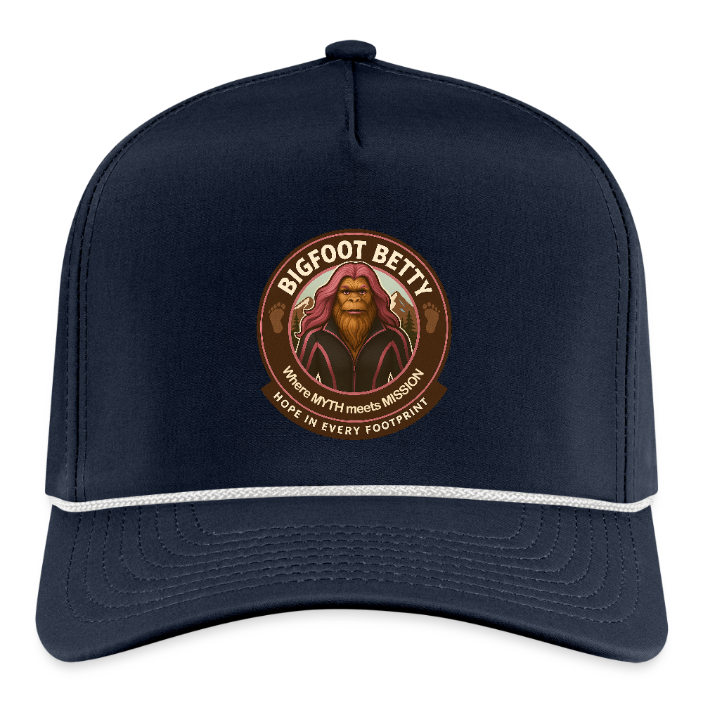 Rope Cap - Hope in Every Footprint (RETRO) - navy/white
