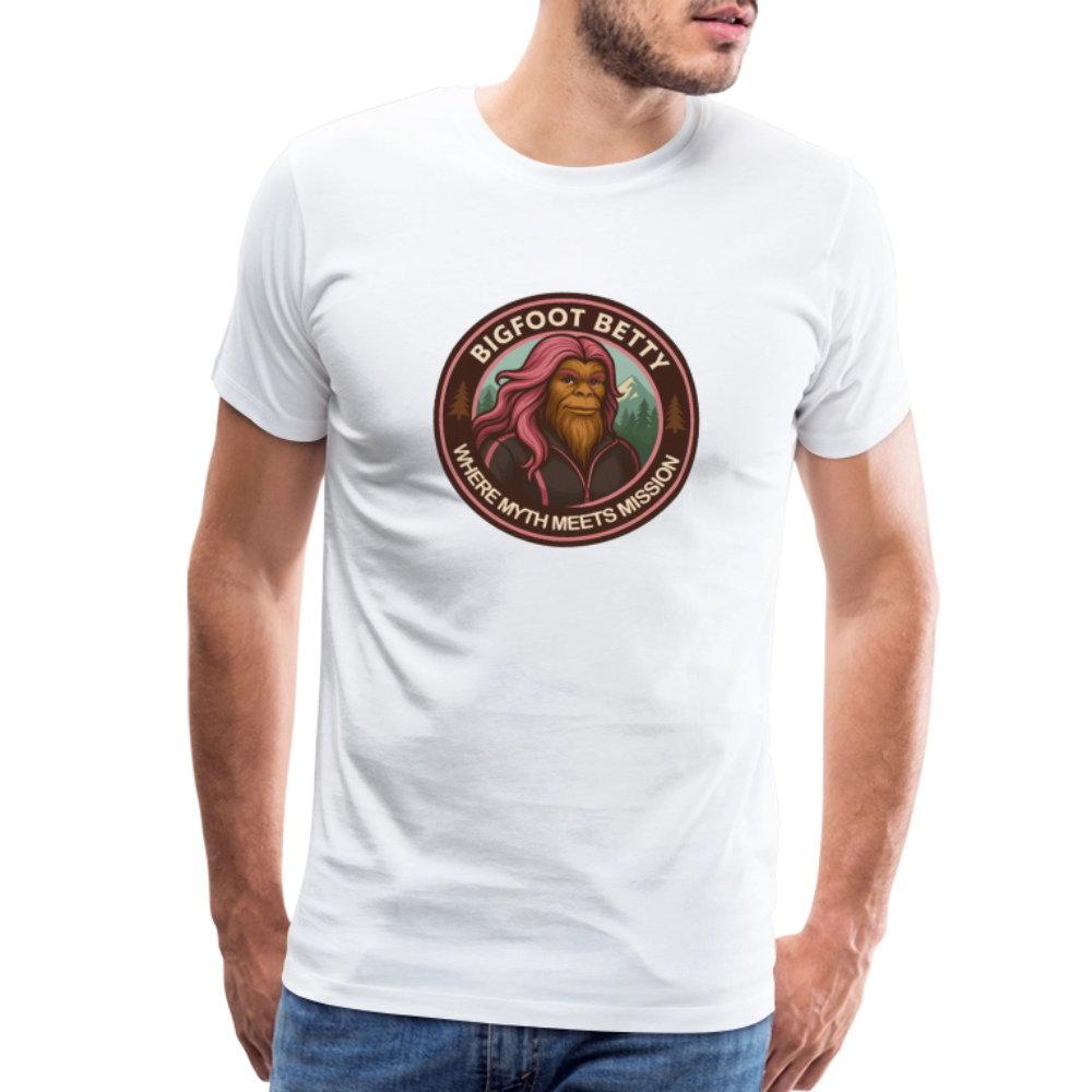 Men's Premium T-Shirt - Hope in Every Footprint (RETRO) - white