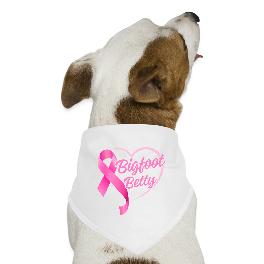 Dog Bandana - BFB Pink Ribbon - white