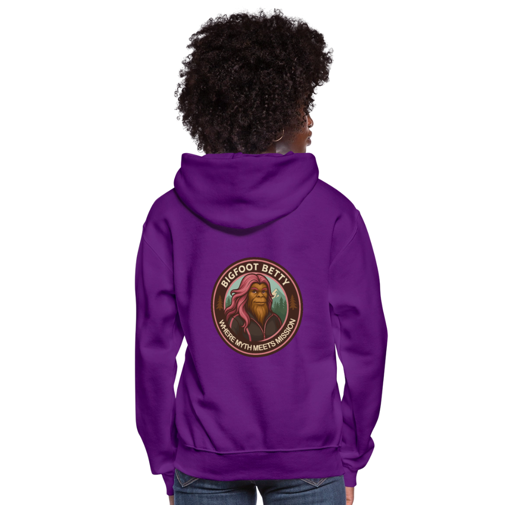 Women's Hoodie - Where Myth Meets Mission (F/B) (RETRO) - purple