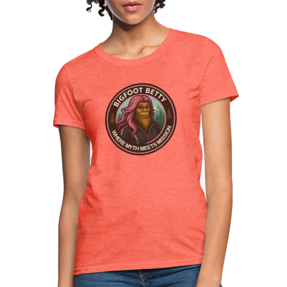 Women's T-Shirt - Where Myth Meets Mission (RETRO) - heather coral