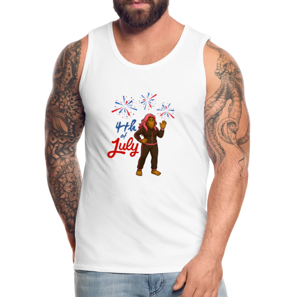 BFB July 4 - Fireworks Men’s Premium Tank - white