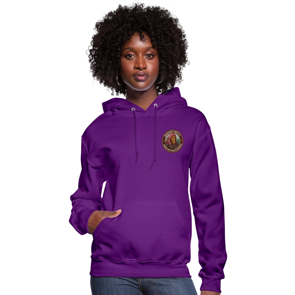 Women's Hoodie - Where Myth Meets Mission (F/B) (RETRO) - purple