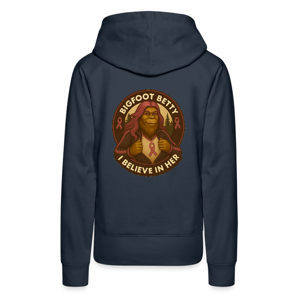 Women’s Premium Hoodie - I Believe In Her (F/B) (RETRO) - navy