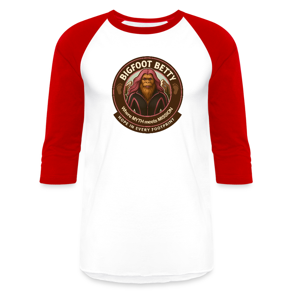 Baseball T-Shirt - Hope in Every Footprint (RETRO) - white/red