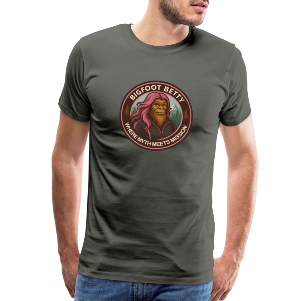 Men's Premium T-Shirt - Hope in Every Footprint (RETRO) - asphalt gray