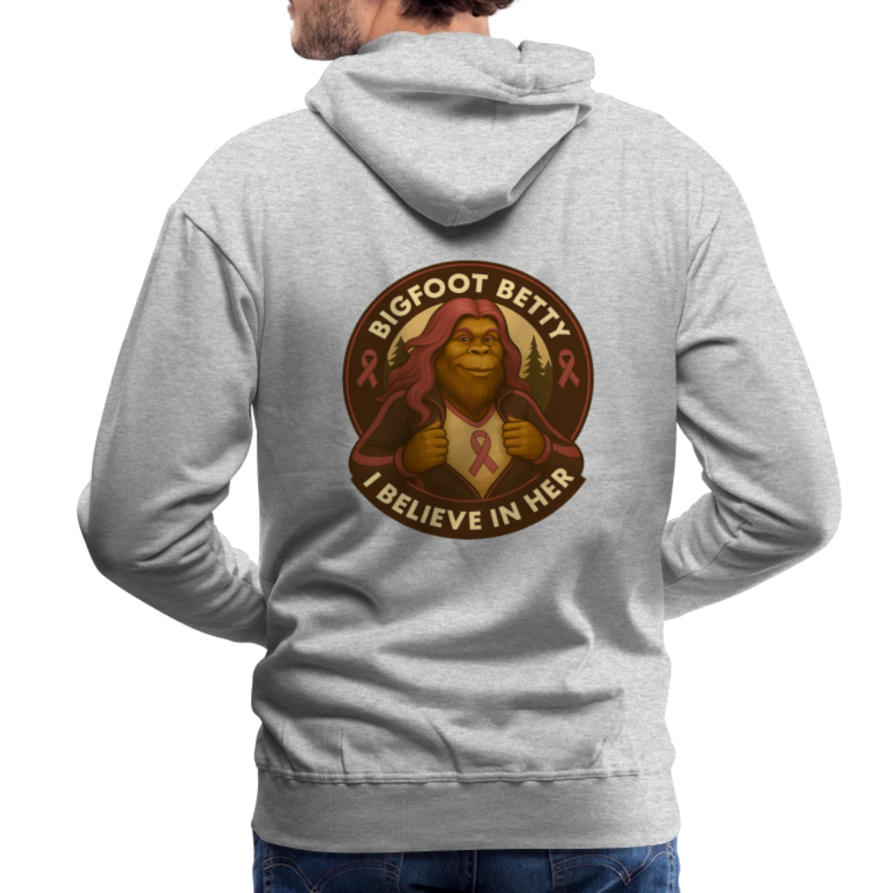 Men’s Premium Hoodie - I Believe In Her (F/B) (RETRO) - heather grey