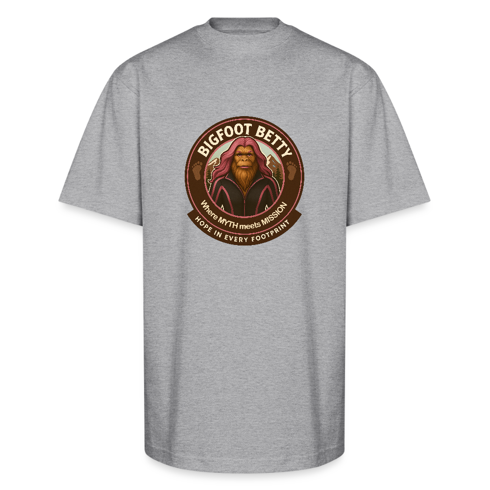 Unisex Oversized Heavyweight T-Shirt - Hope in Every Footprint (RETRO) - heather gray