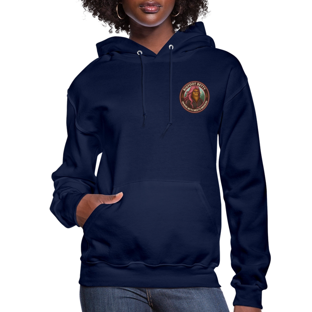 Women's Hoodie - Where Myth Meets Mission (F/B) (RETRO) - navy