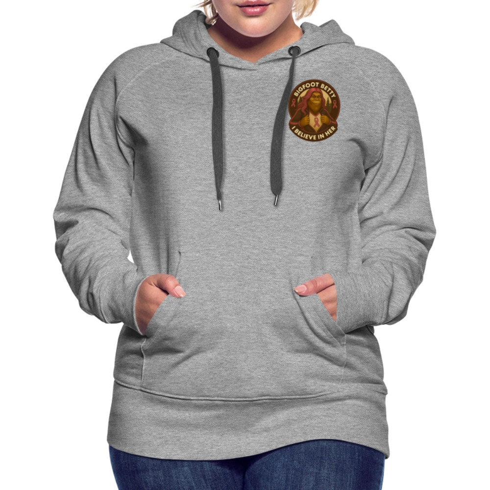 Women’s Premium Hoodie - I Believe In Her (F/B) (RETRO) - heather grey
